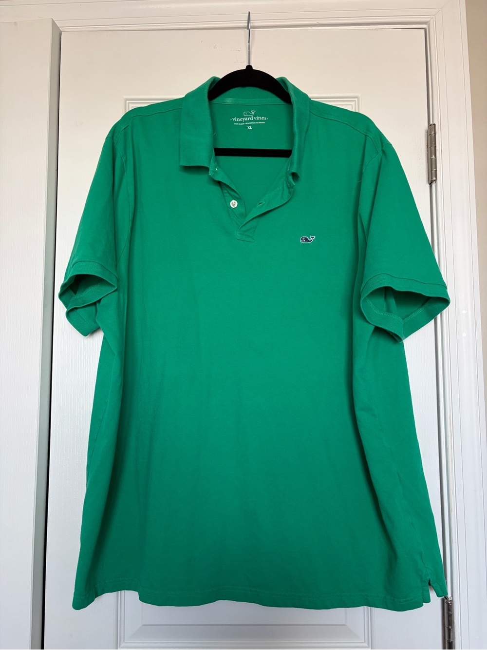 Vineyard Vines Polo XL Kelly Green Mens Pique Whale Logo Short Sleeve Cotton